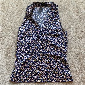 NWT Sleeveless Floral Blouse